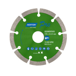Disco de Concreto Diamantado Rin Segmentado 4 1/2" – Norton