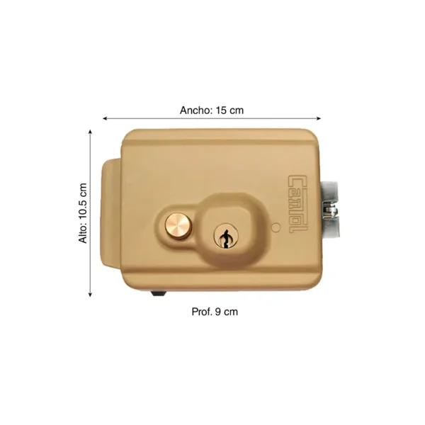 Cerradura Eléctrica con Botón Color Dorado – Cantol