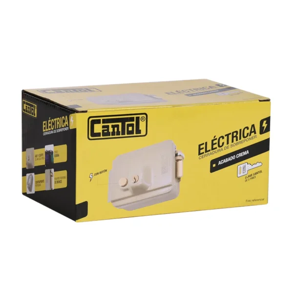 Cerradura Eléctrica con Botón Color Dorado – Cantol