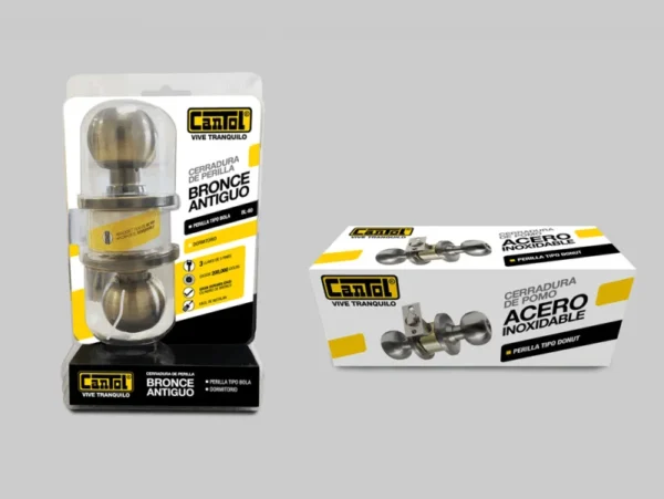 BLEMPAQUE Chapa Bola Cerradura de Pomo BL30 Acero Pulido – Cantol