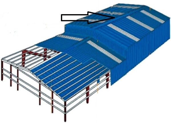 Cumbrera-Techo-UPVC Cumbrera de Aluzinc Azul 0.26 x 0.40 x 3 m – Importado