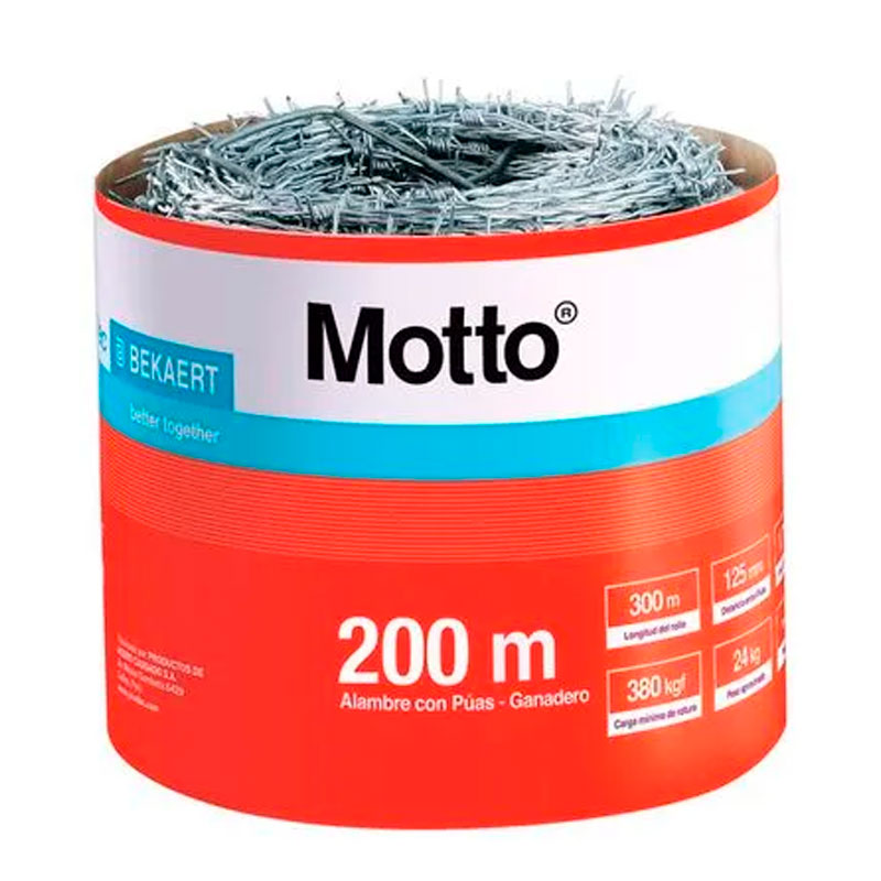 Alambre de Púa x 200 m Mexicano – Motto