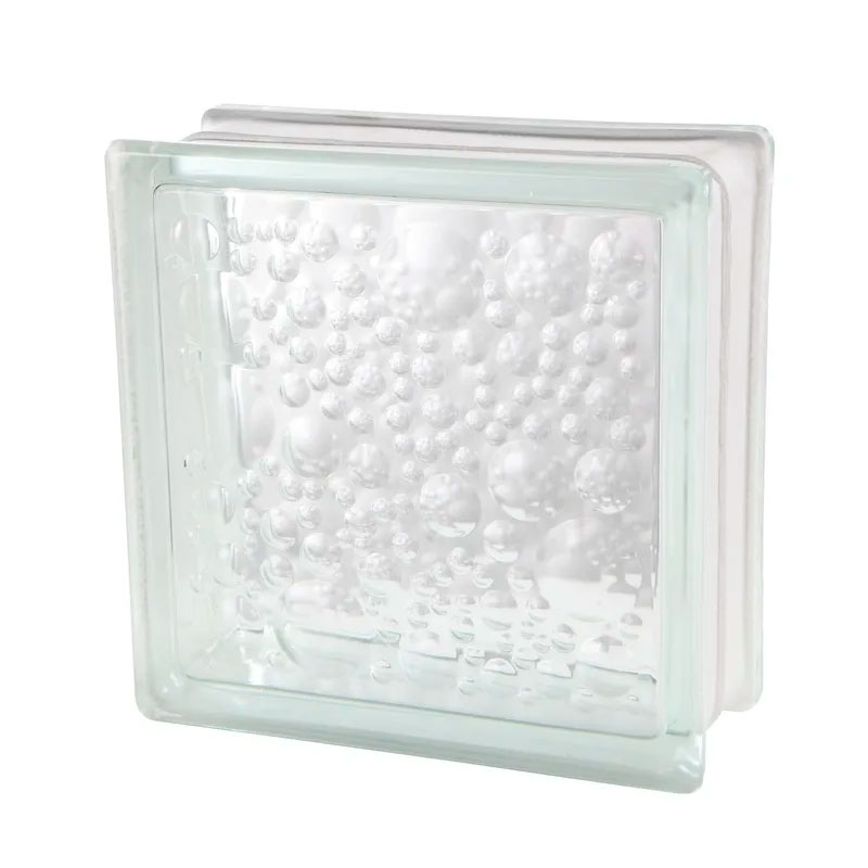Bloqueta de Vidrio Traslúcido 19x19 Burbujas - Glass Block