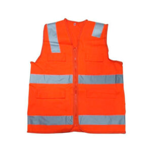 Chaleco Drill Naranja con Cinta Reflectiva (Talla L, XL) – Digabi