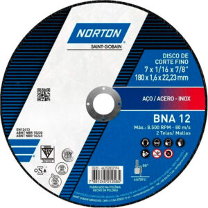 Disco de Corte Fino para Metal 7" x 1/16" x 7/8" (1.6 mm) – Norton