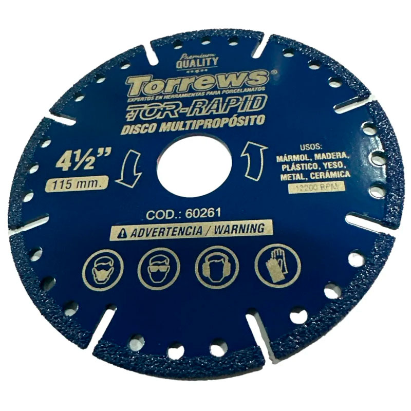 Disco Diamantado Multipropósito TOR-Rapid 4 1/2" – Torrews