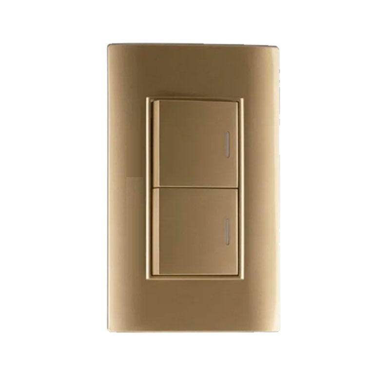Interruptor Doble Dorado (INT102) – Uyustools