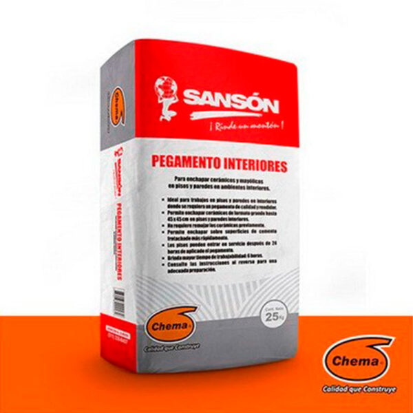 Pegamento Gris para Interiores 25 kg Sanson - Chema