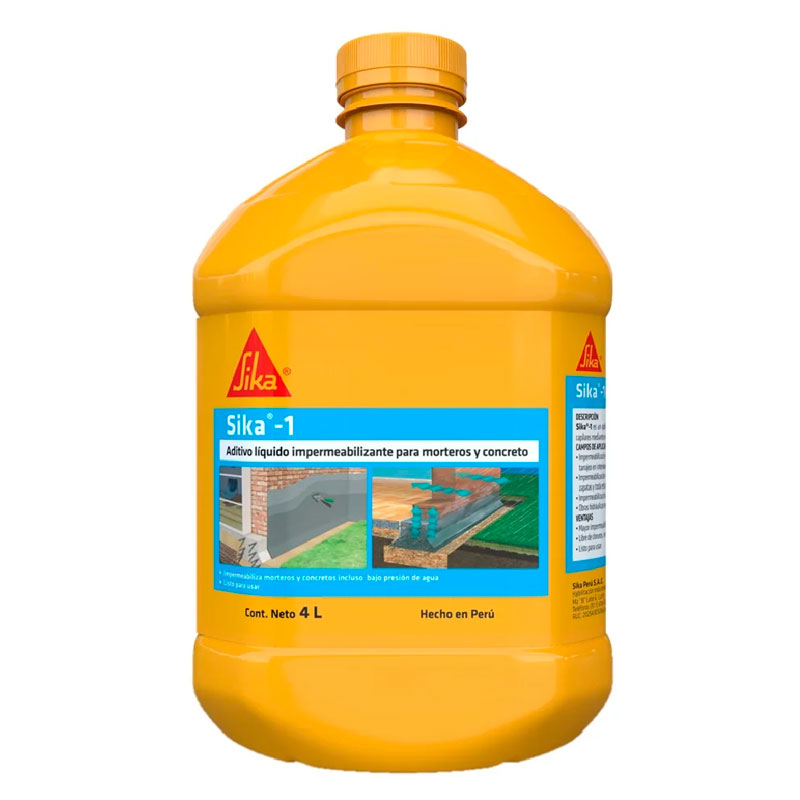 Impermeabilizante para Concreto y Mortero 1 Galón Sika-1 – Sika