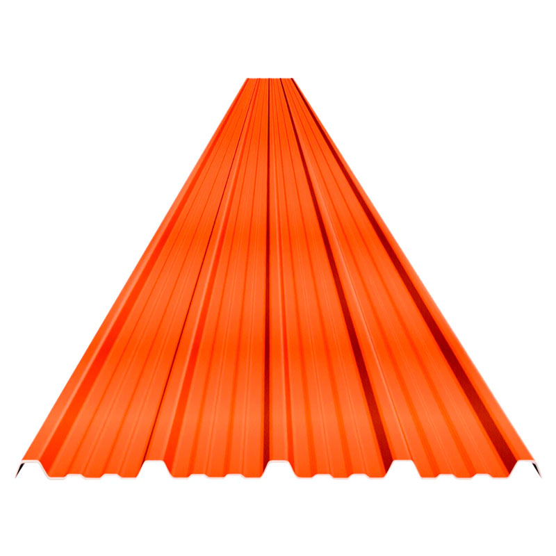 techo termoacústico klar color rojo de 1.07 m x 3.6 m